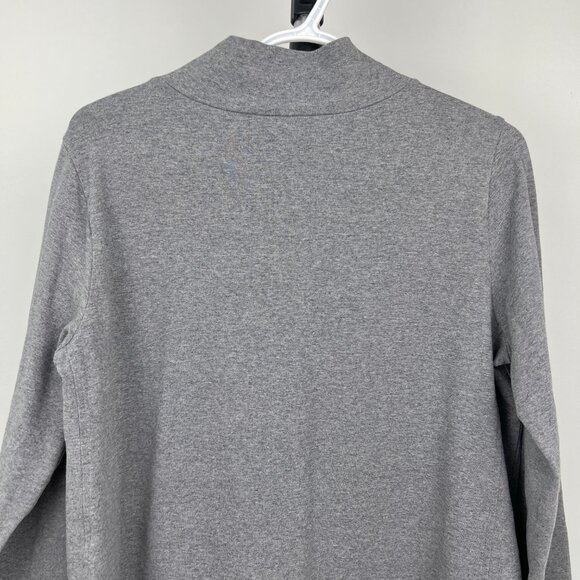 Sz M-‎ Eileen Fisher Funnel Mock Neck Heather Grey Long Sleeve Tunic Top - Picture 8 of 12
